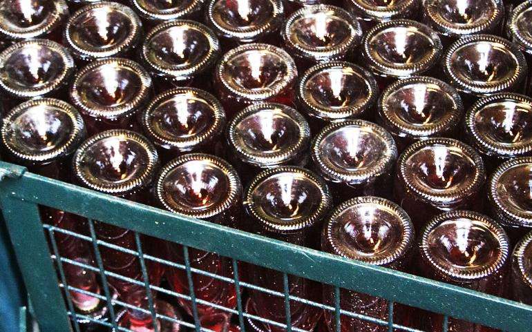 Today in photos: Disgorging the RFE Rose Sparkling